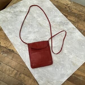 Vintage Red Genuine Leather Crossbody Bag Made In India